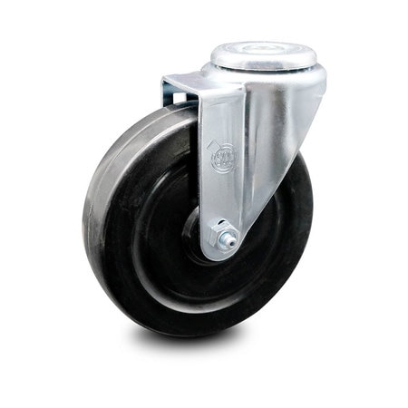 SERVICE CASTER 5 Inch Hard Rubber Wheel Swivel Bolt Hole Caster SCC-BH20S514-HRS